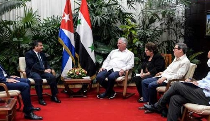 الرئيس الكوبي يؤكد عمق العلاقات مع سوريا ويصفها بالتاريخية