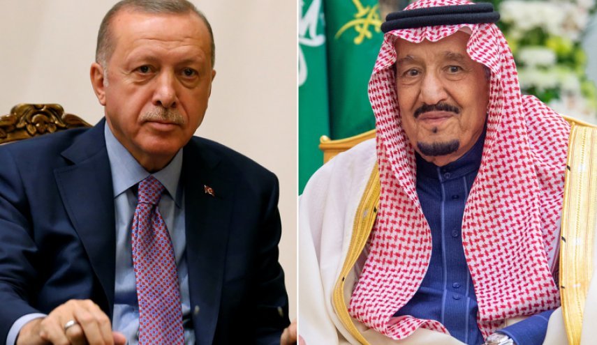 أردوغان والملك السعودي يبحثان قضايا إقليمية