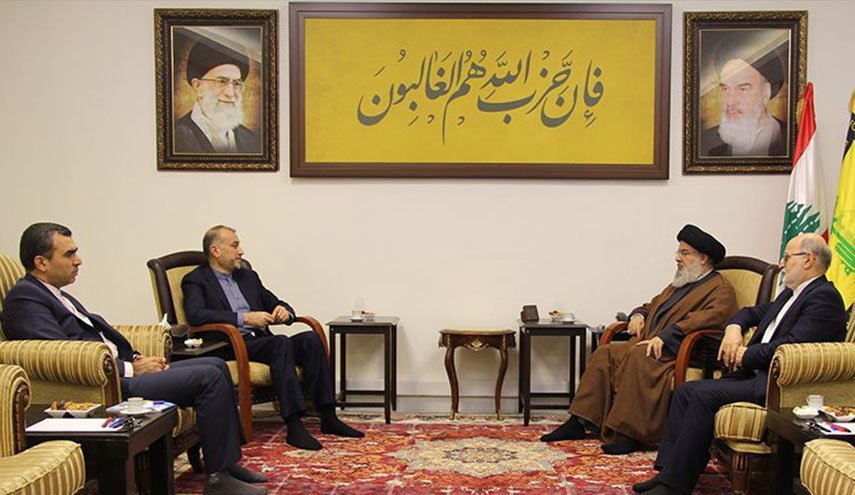 السيد نصرالله يبحث مع أميرعبداللهيان الاحتمالات القائمة حول مسار الاحداث